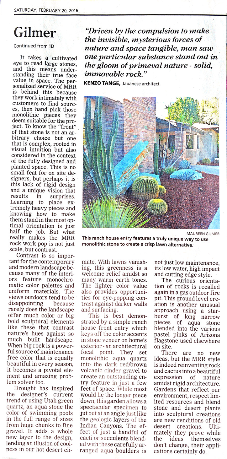 The Desert Sun - Landscape Rock Work That Pops